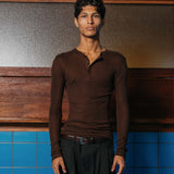 Hugh Tencel T-Shirt, Brown