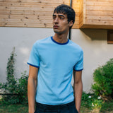 Brando T-Shirt, Sky Blue Ringer