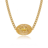 Bronco Necklace, Gold
