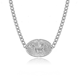 Bronco Necklace, Silver