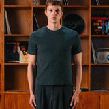 Bernard Ribbed T-Shirt, Dark Grey