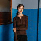 Hugh Tencel T-Shirt, Brown