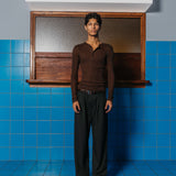 Hugh Tencel T-Shirt, Brown