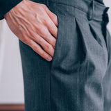 Gerard Pinstripe Trousers, Grey