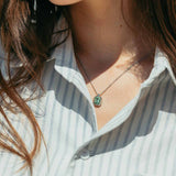 Idris Necklace, Peridot/Silver