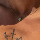 Idris Necklace, Peridot/Gold