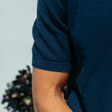 James Open Knit Polo