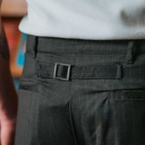 Gerard Pinstripe Trousers, Brown