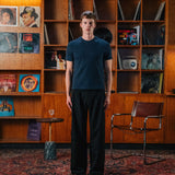 Bernard Ribbed T-Shirt, Navy