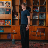 Bernard Ribbed T-Shirt, Navy