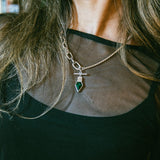 Zari Necklace, White Silver