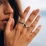 Paris Ring, Green/Silver