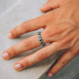 Paris Ring, Green/Silver