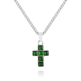 Cruz Necklace, Silver