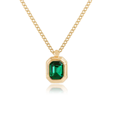 Idris Necklace, Green/Gold