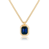 Idris Necklace, Navy/Gold