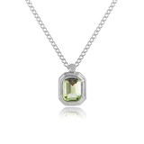 Idris Necklace, Peridot/Silver